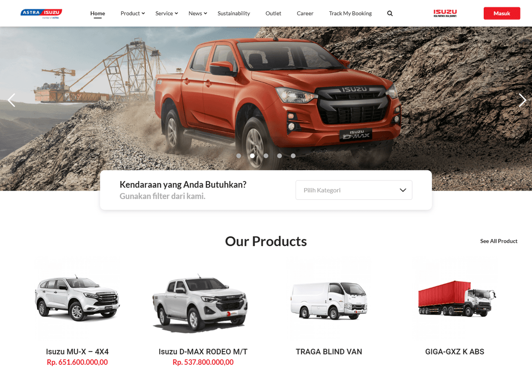 Web Development for Astra Isuzu