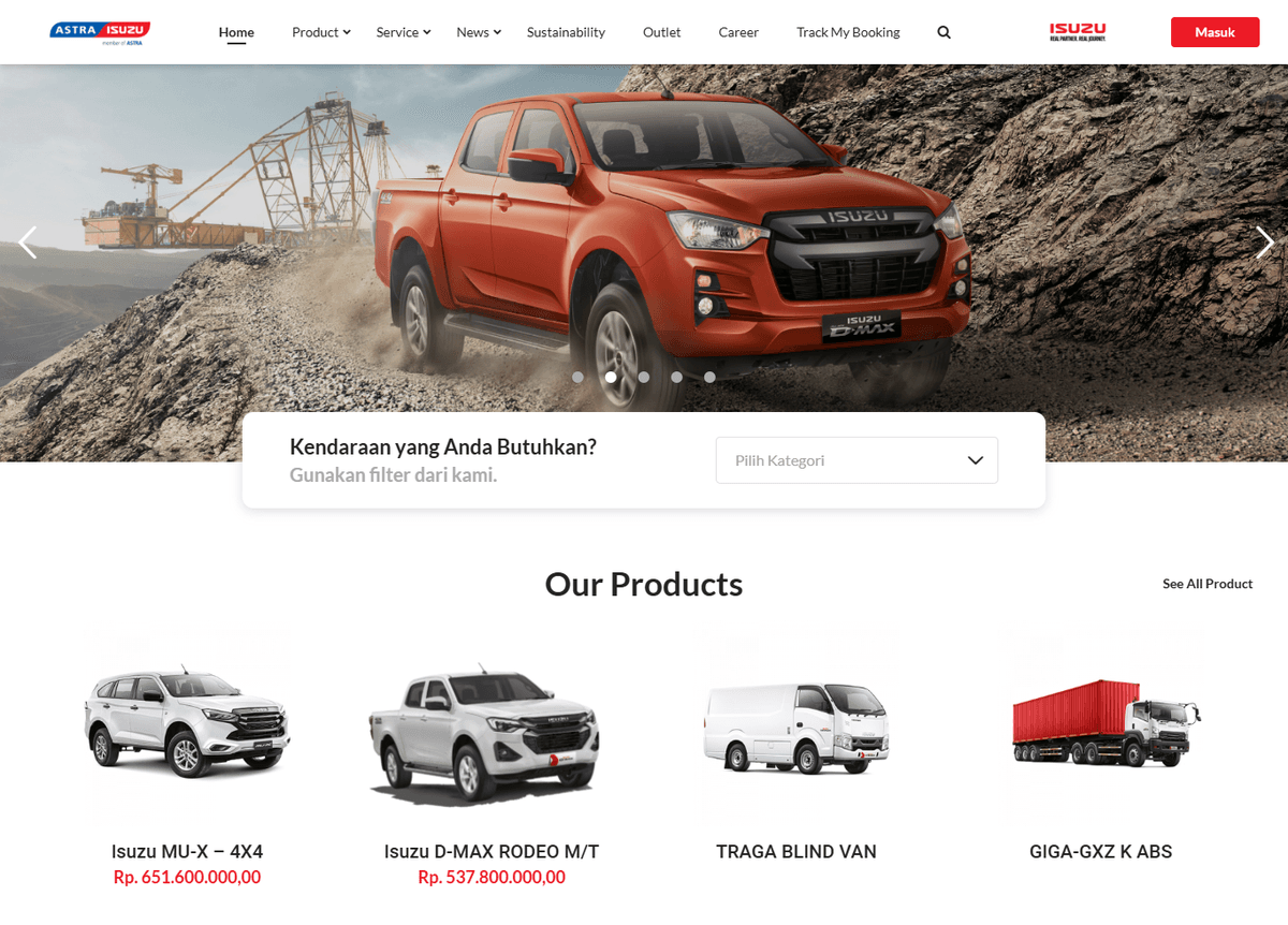Web Development for Astra Isuzu