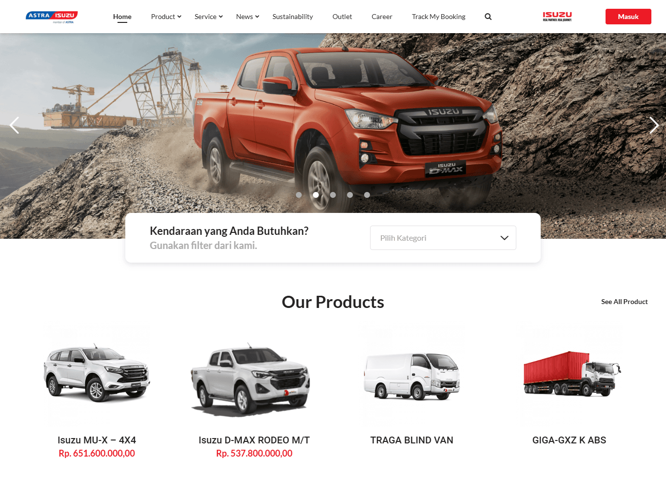 Web Development for Astra Isuzu