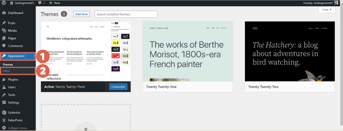 how to create footer in wordpress