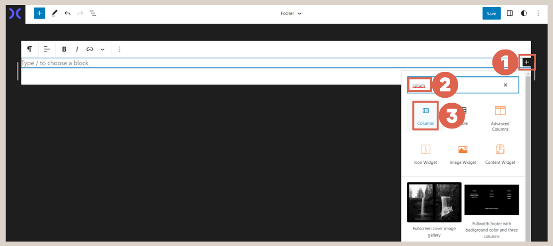 how to create footer in wordpress