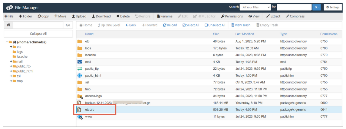 How to Manually Back Up WordPress in cPanel
