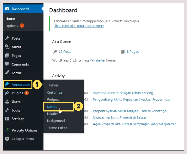 Remove a Navigation Menu in the Classic Editor