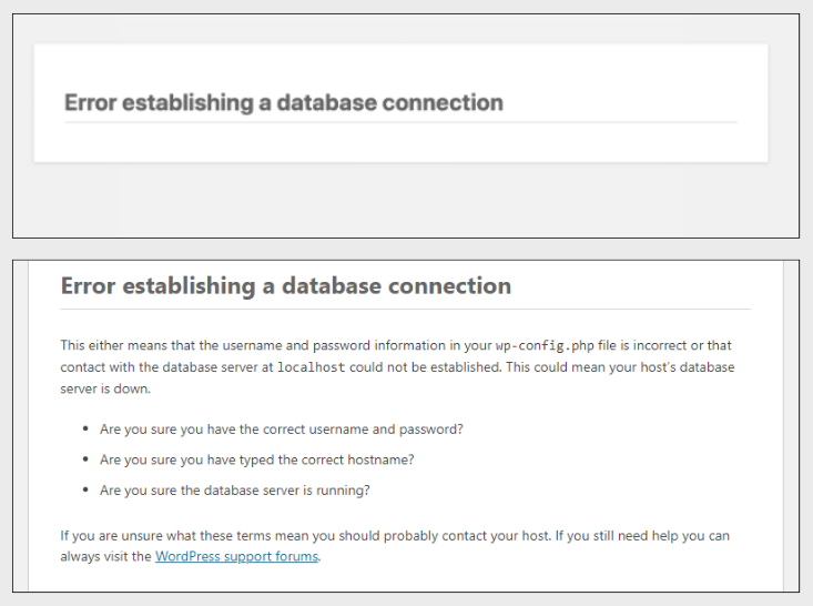 What Does Error Establishing a Database Connection Mean?