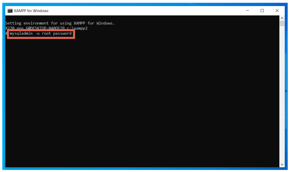 How to Change MySQL Password in XAMPP Properly