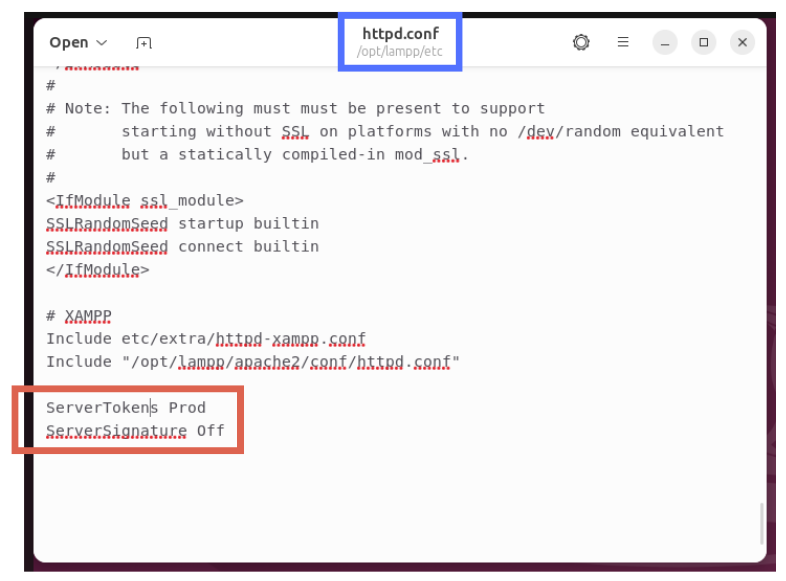 Hiding the Server Version on Linux (Ubuntu)