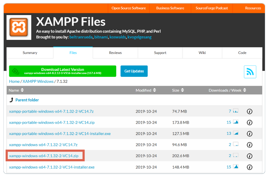 how to downgrade php version in xampp
