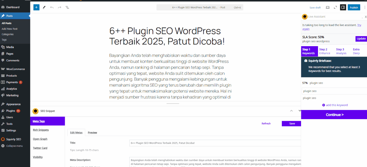 plugin Squirrly SEO