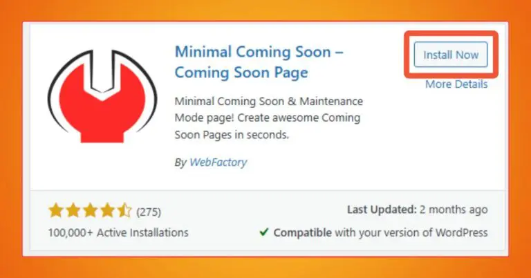 The Minimal Coming Soon plugin.