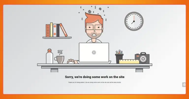 The maintenance mode landing page created with Under Construction.
