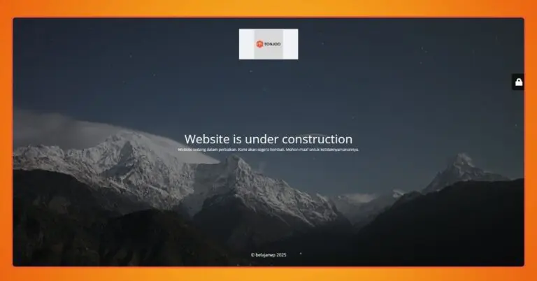 The maintenance mode page created by the Maintenance plugin.