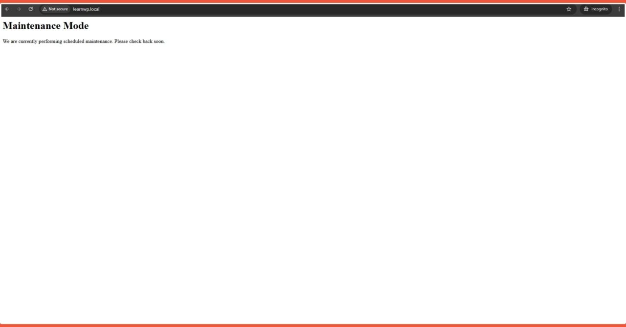 cara mengaktifkan wordpress maintenance mode dengan cara manual