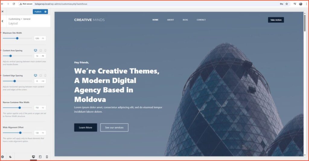 Pengaturan layout fleksibel