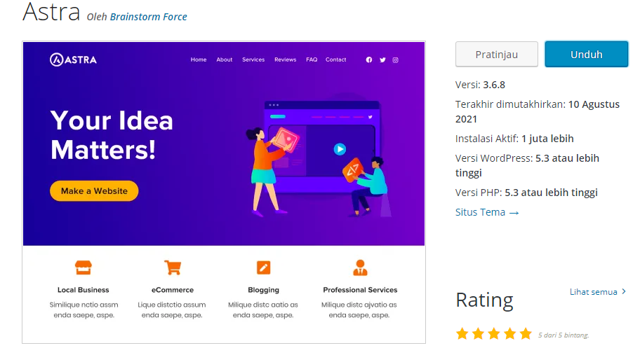 Best Free WordPress Themes - Astra