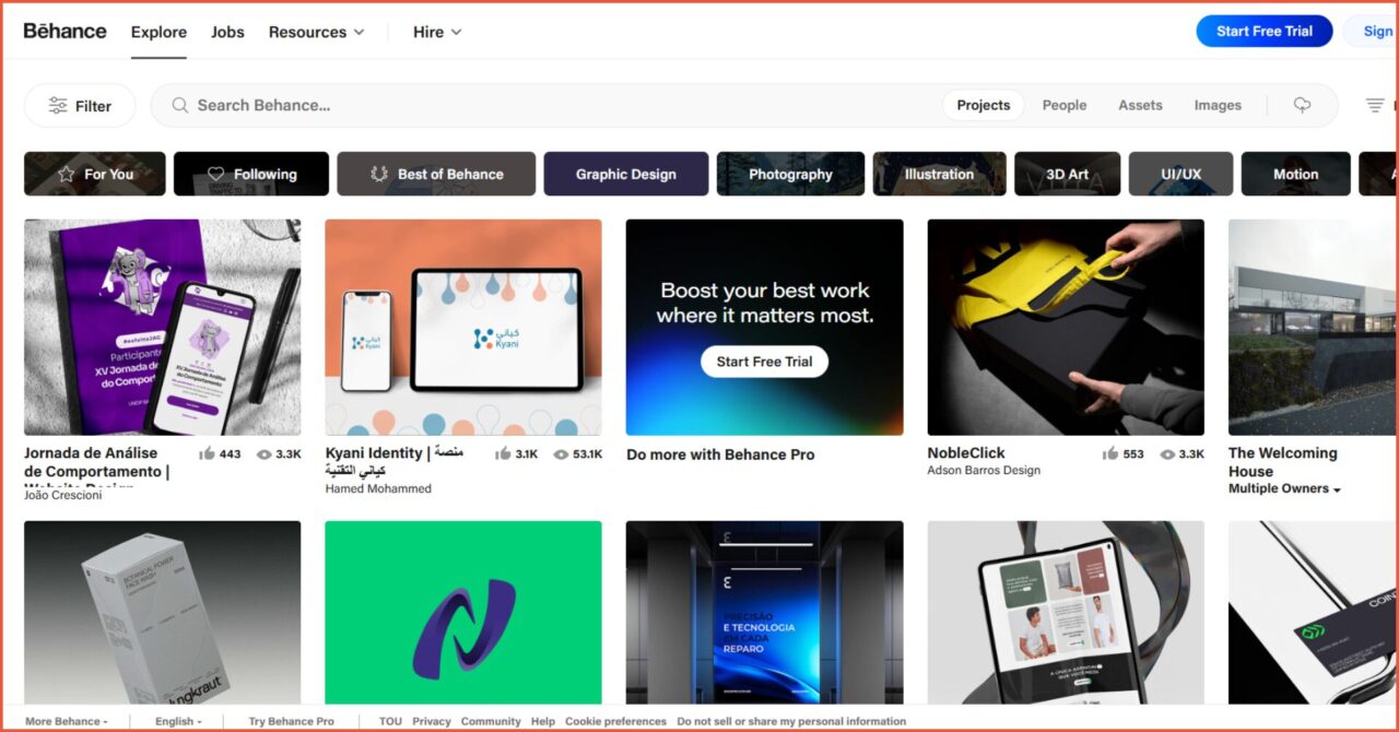 Web design resources terbaik Behance