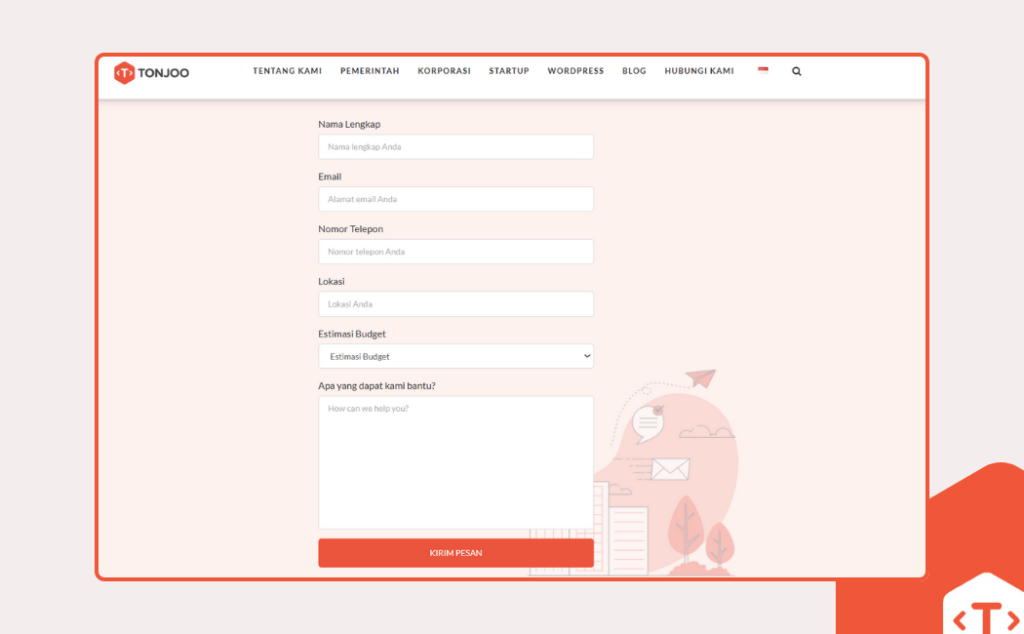 Features for Interaction and Lead Generation in company profile website