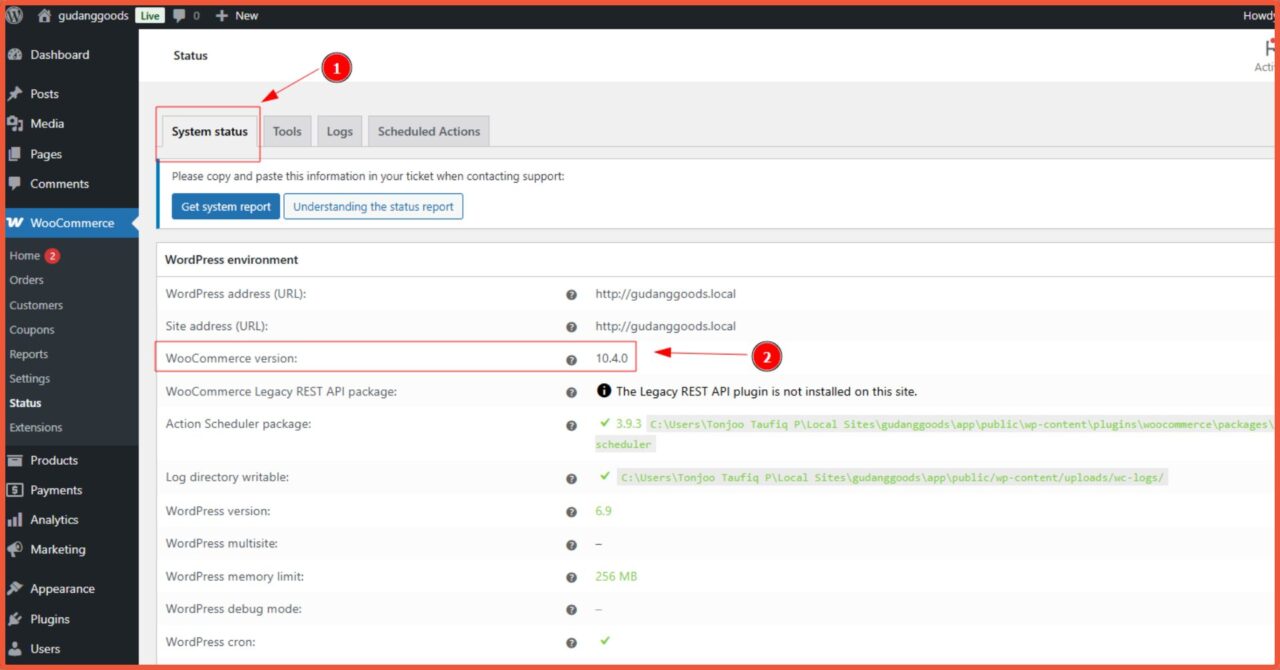 How to Check WooCommerce Version from the WordPress Dashboard