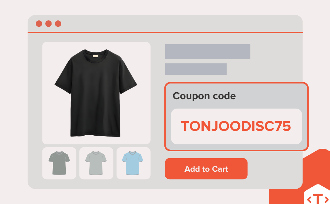 Example of a discount voucher feature on an ecommerce website.
